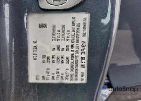 2023 Tesla Model 3 z USA, uszkodzony, nr VIN 5YJ3E1EC0PF499157